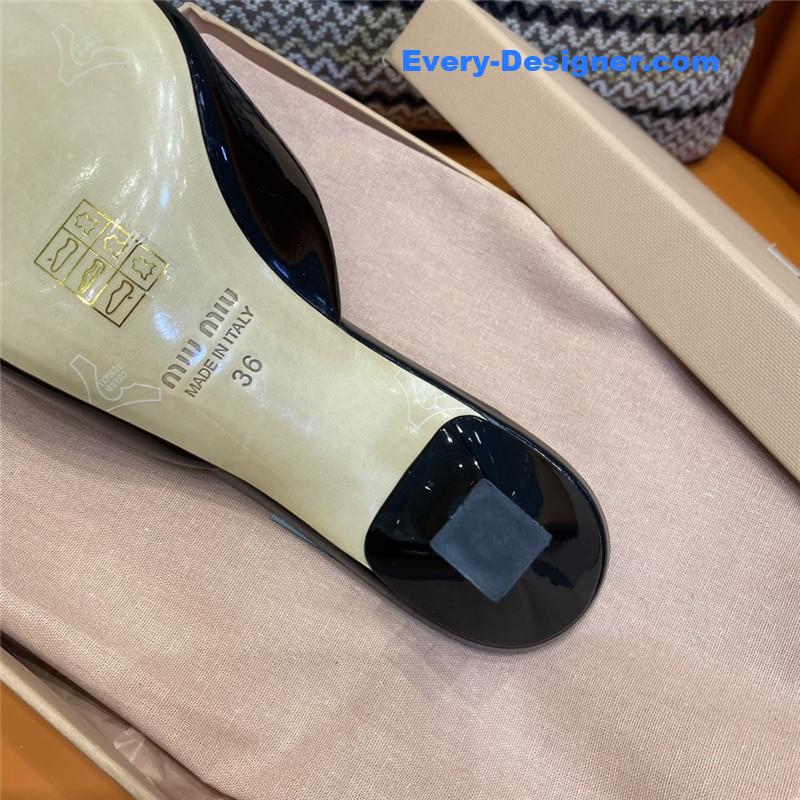 M1um1u fish mouth high heel slippers