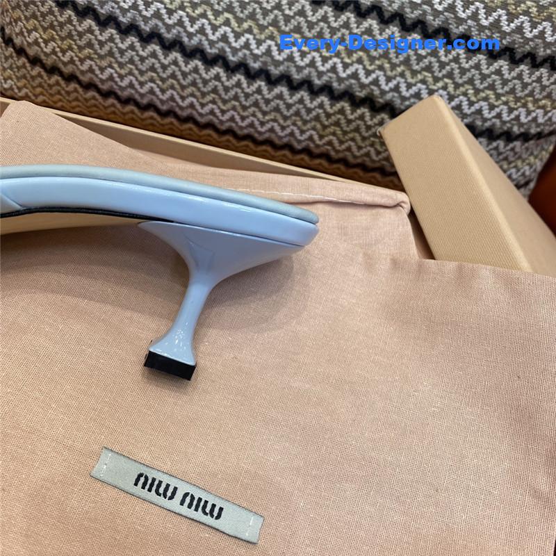 M1um1u fish mouth high heel slippers