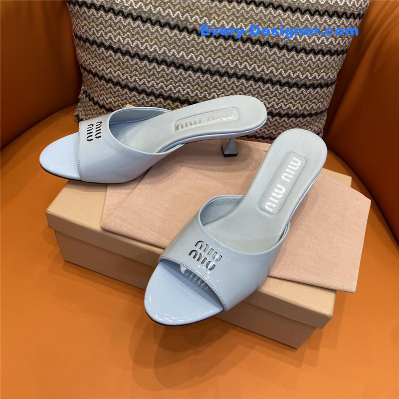 M1um1u fish mouth high heel slippers