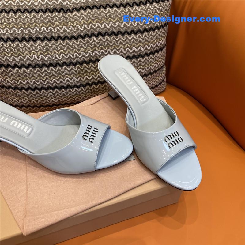 M1um1u fish mouth high heel slippers