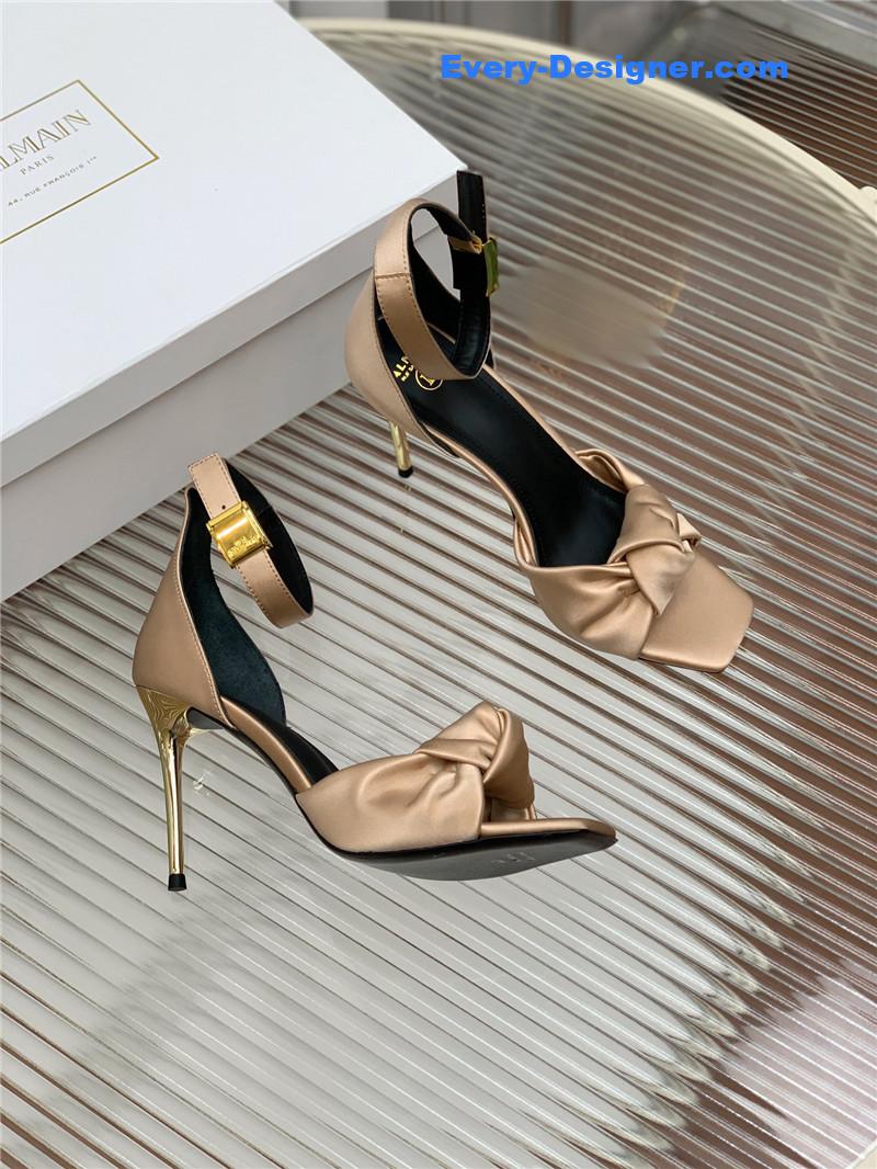 Balmain runway silk heeled sandals