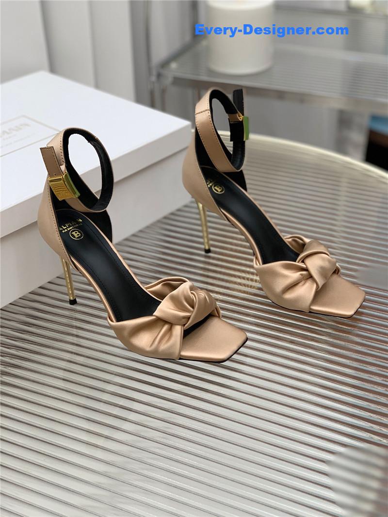 Balmain runway silk heeled sandals