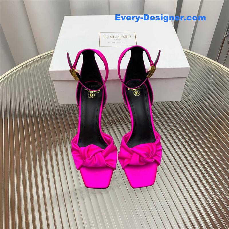Balmain runway silk heeled sandals