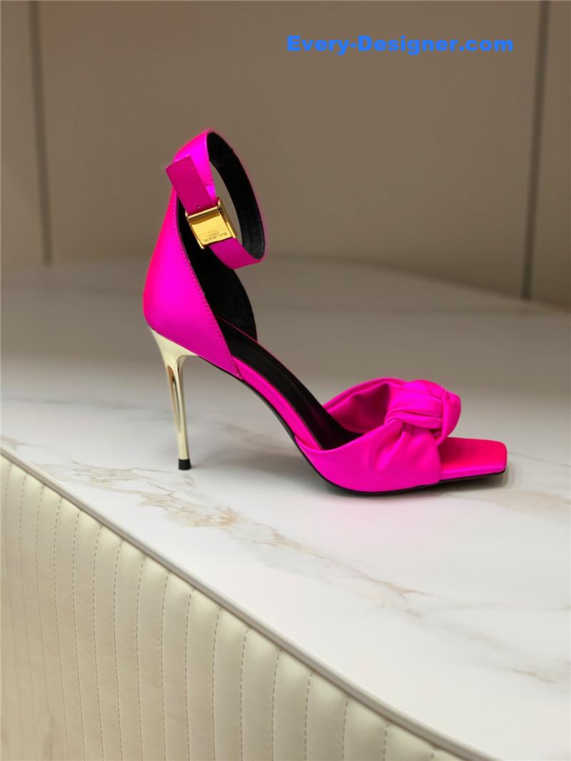 Balmain runway silk heeled sandals