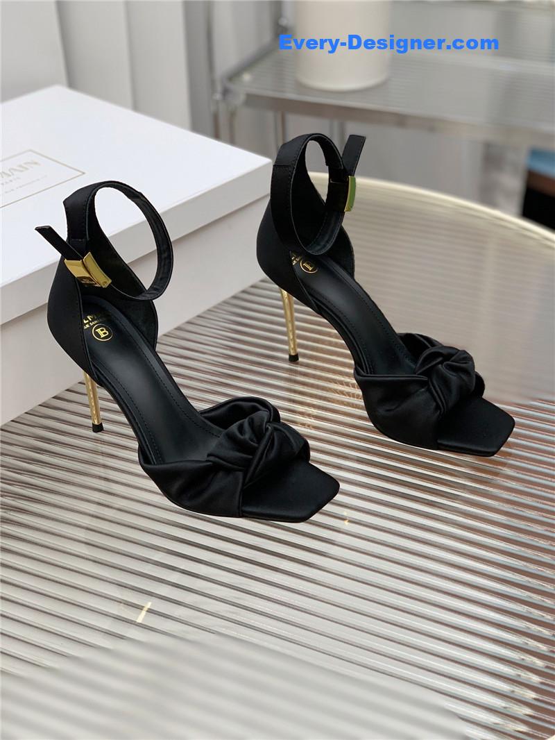 Balmain runway silk heeled sandals