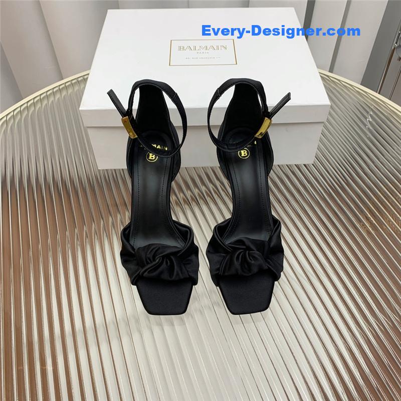 Balmain runway silk heeled sandals