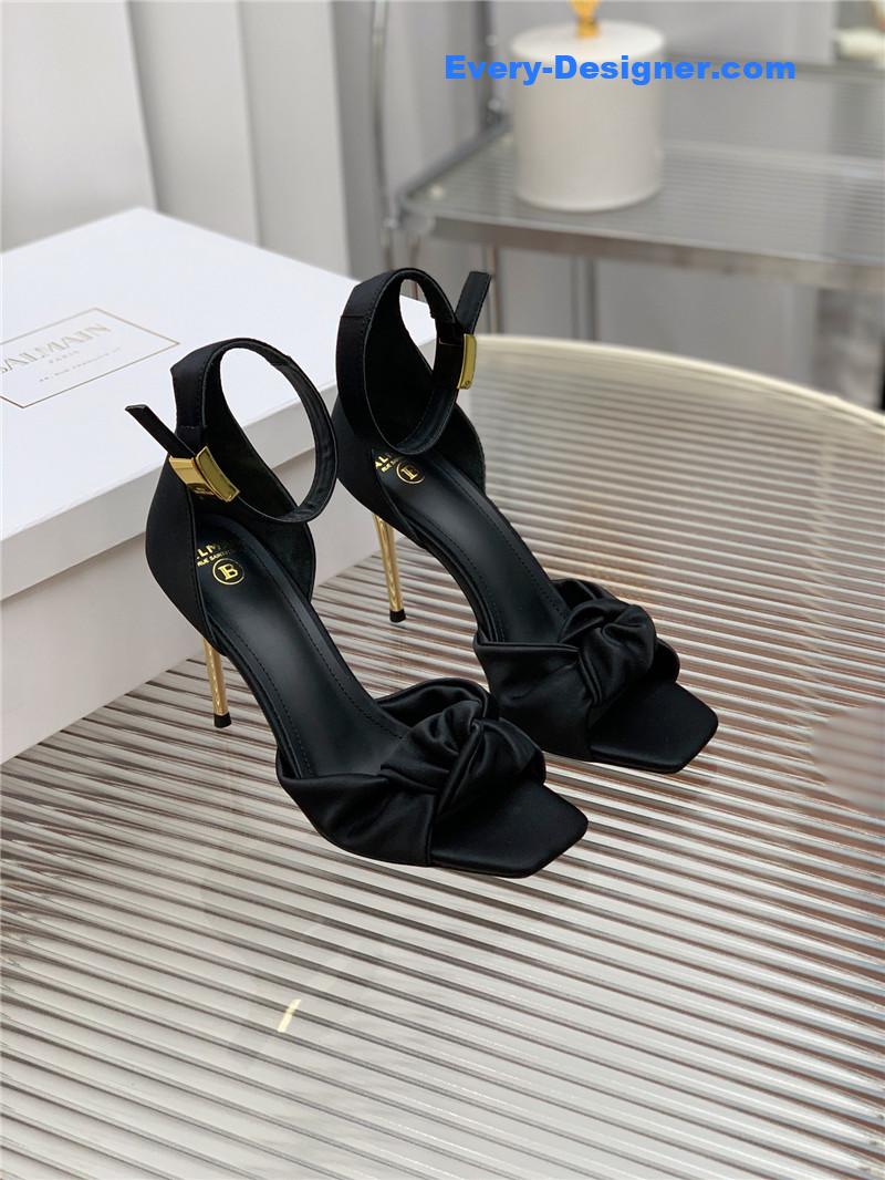 Balmain runway silk heeled sandals