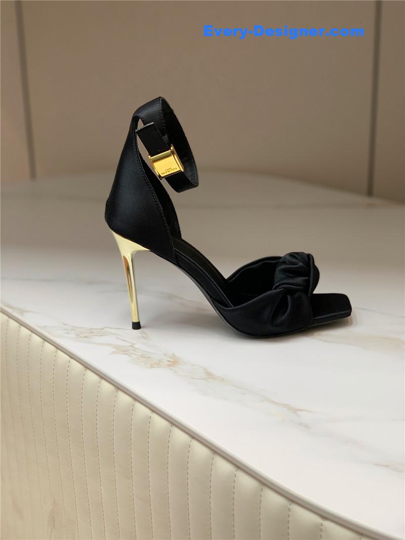 Balmain runway silk heeled sandals