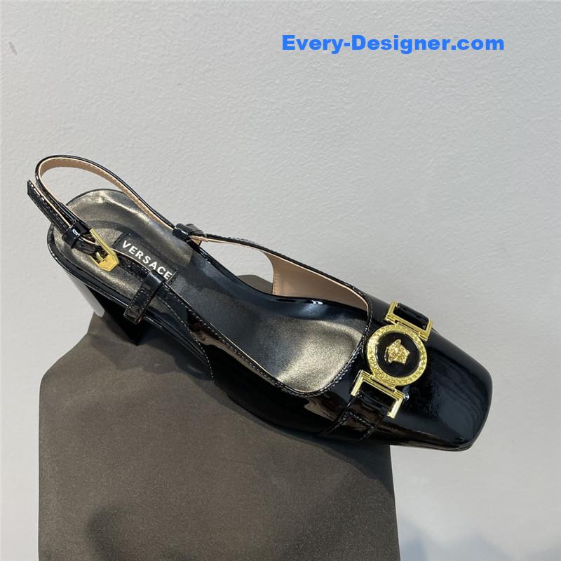 Versace Block Heel Sandals