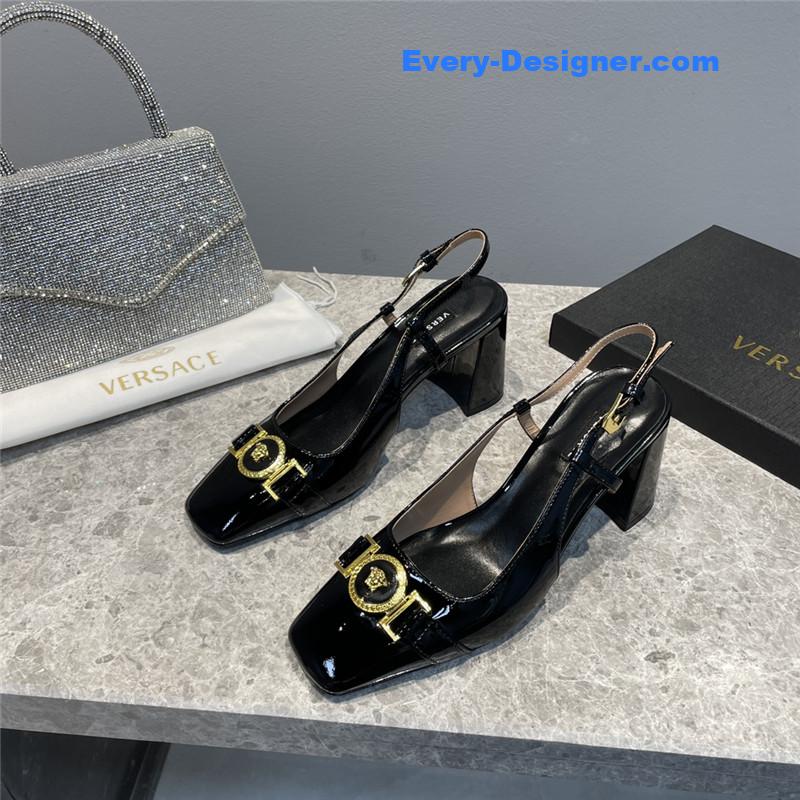 Versace Block Heel Sandals