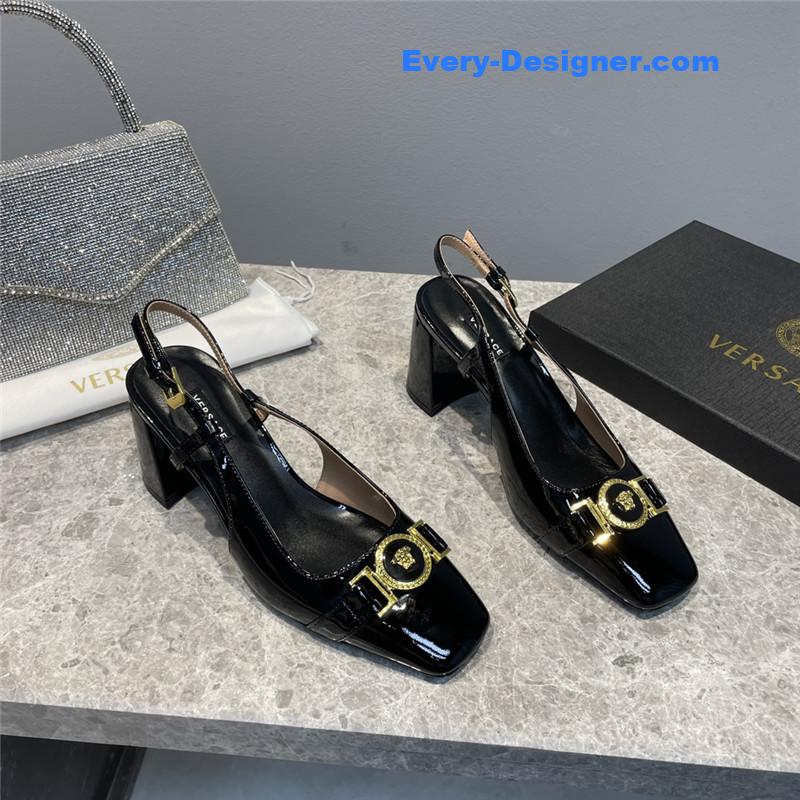 Versace Block Heel Sandals