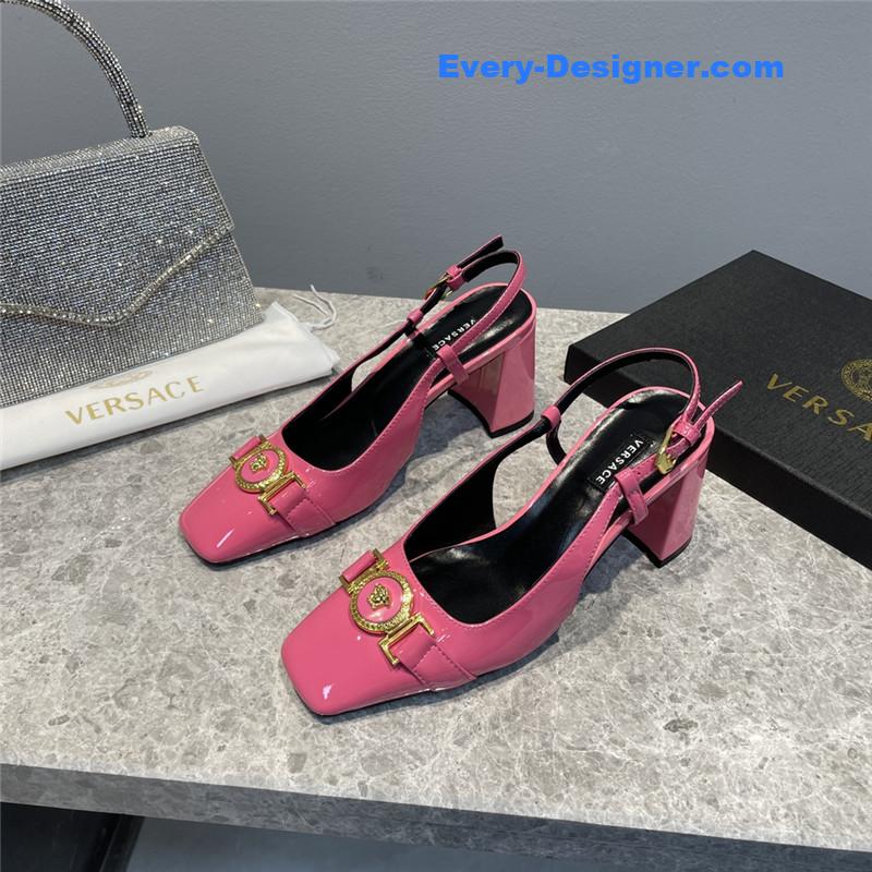 Versace Block Heel Sandals