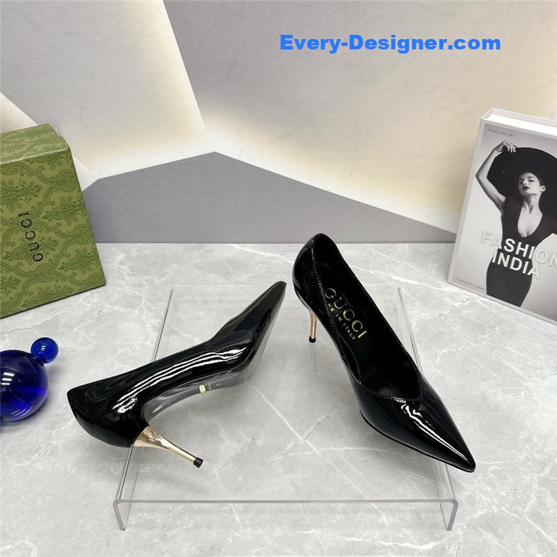 Gvc*1 pointed toe metal high-heeled shoes