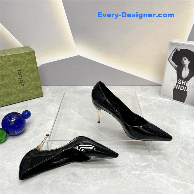 Gvc*1 pointed toe metal high-heeled shoes