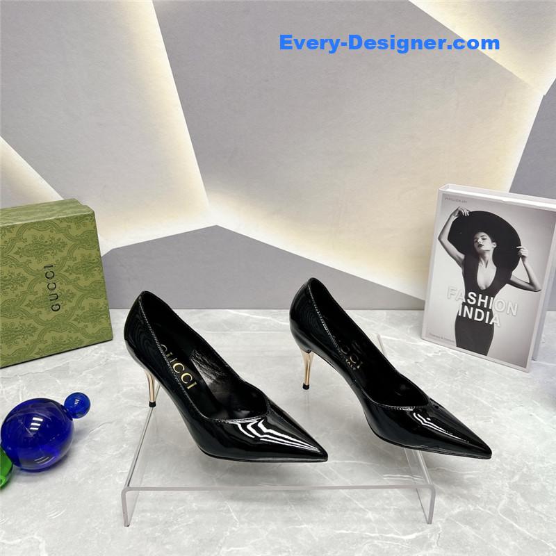 Gvc*1 pointed toe metal high-heeled shoes
