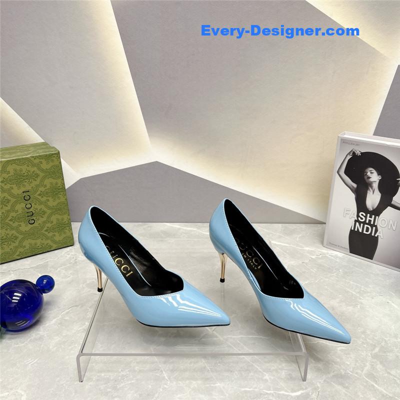 Gvc*1 pointed toe metal high-heeled shoes