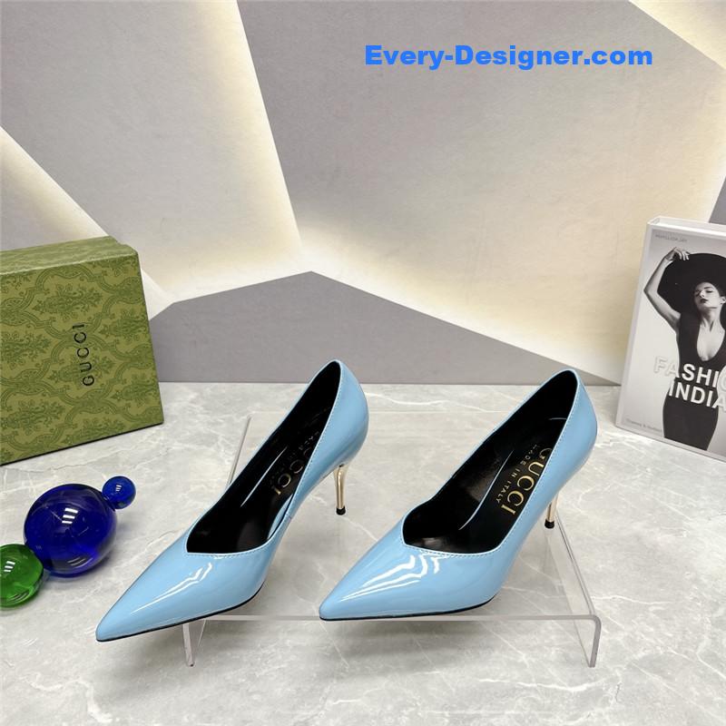 Gvc*1 pointed toe metal high-heeled shoes