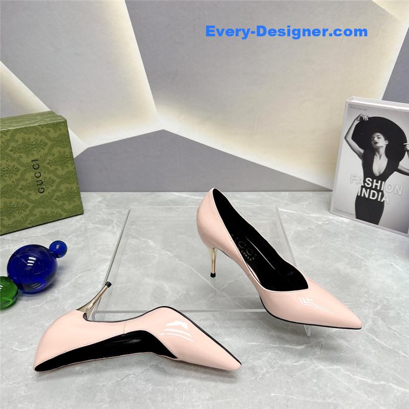 Gvc*1 pointed toe metal high-heeled shoes
