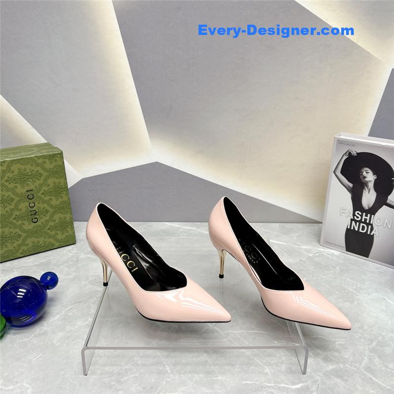 Gvc*1 pointed toe metal high-heeled shoes