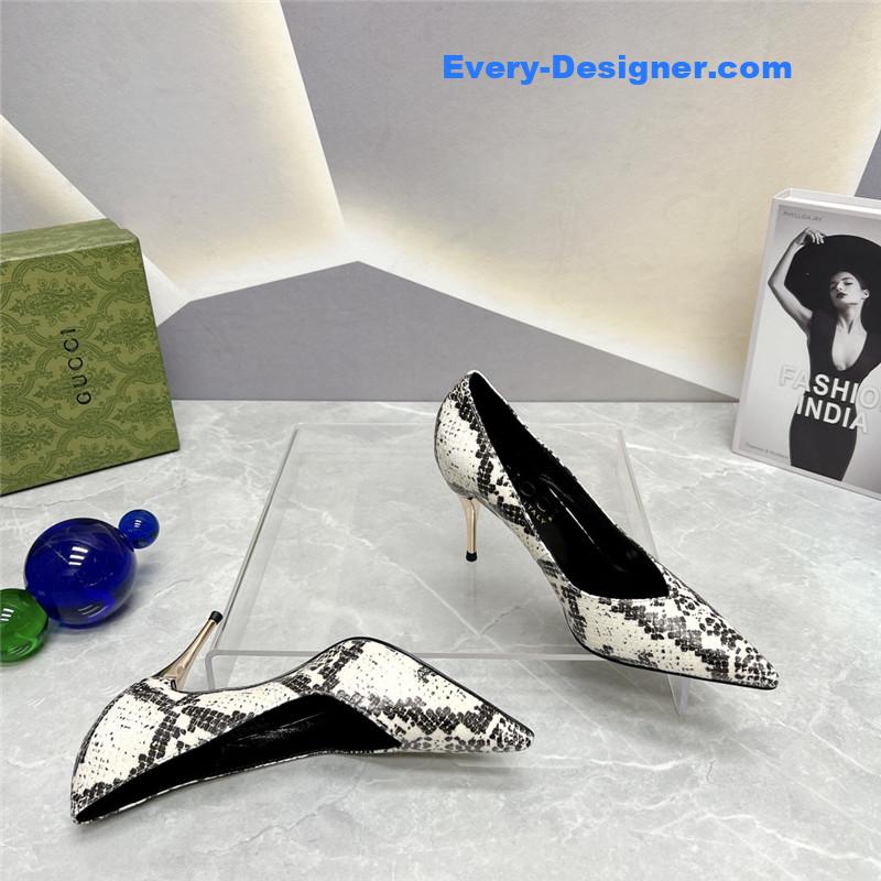 Gvc*1 pointed toe metal high-heeled shoes