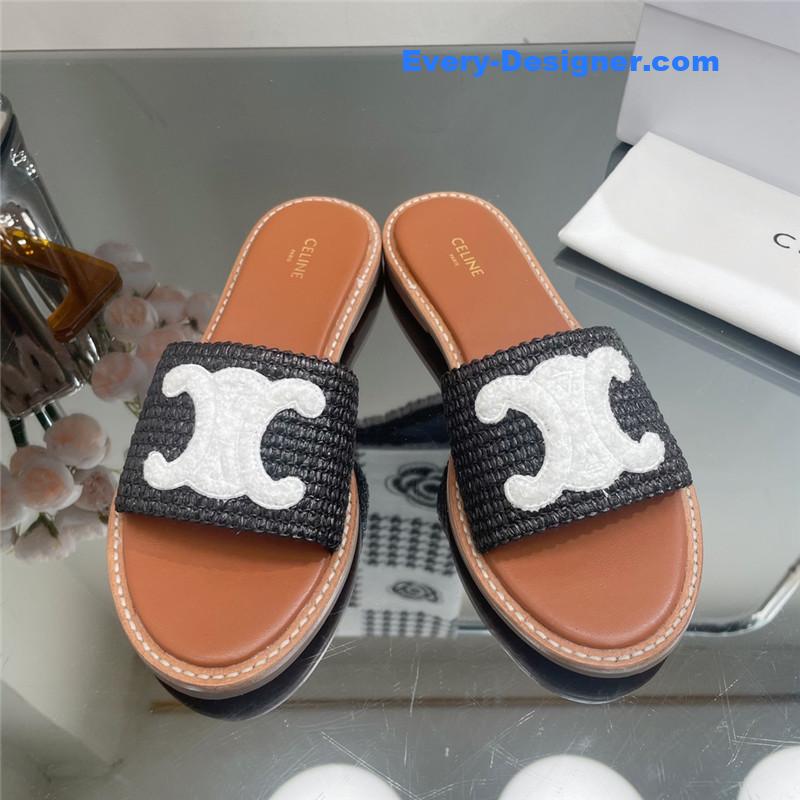 Ce1i*e new arc de triomphe retro roman slippers