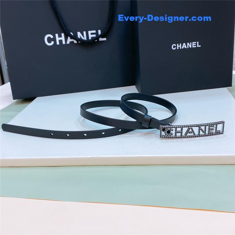 ch**el stainless steel buckle D1am0nd calfskin belt