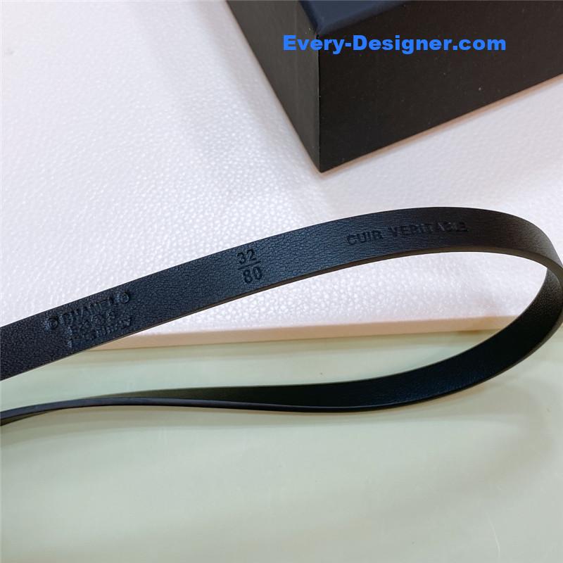 Ch**el bow brass gold-tone metal calfskin belt