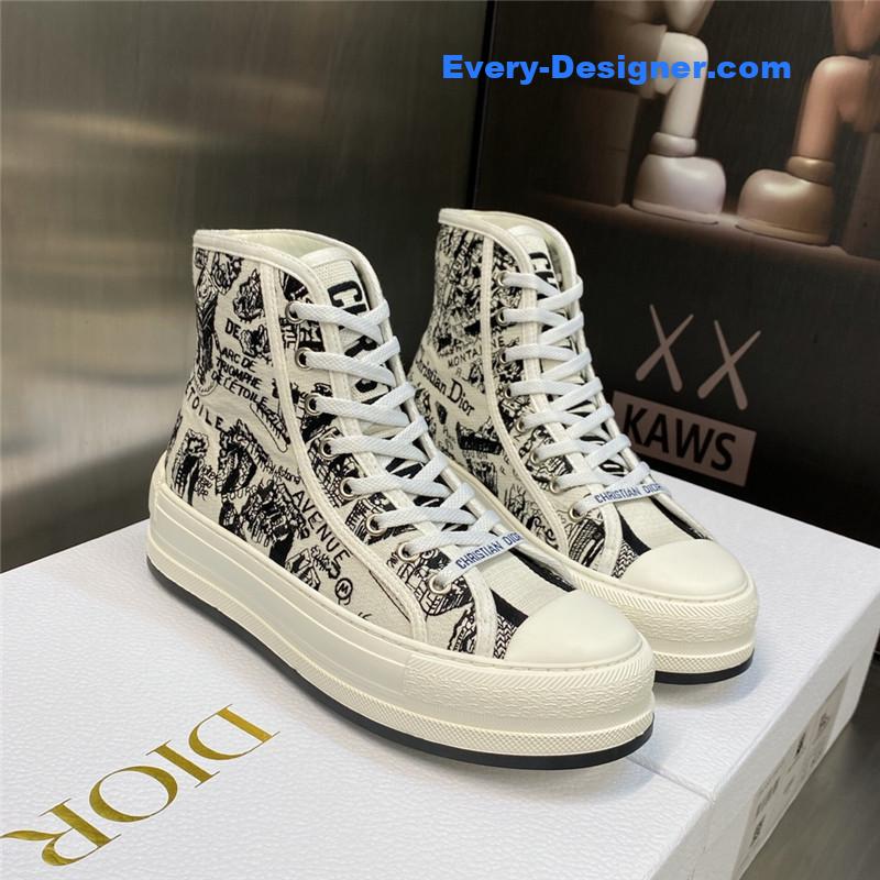 D10r couple models thick bottom strap high top casual shoes