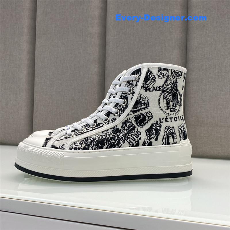 D10r couple models thick bottom strap high top casual shoes