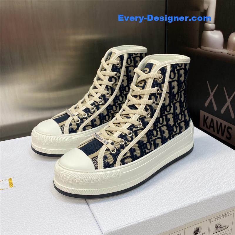 D10r couple models thick bottom strap high top casual shoes