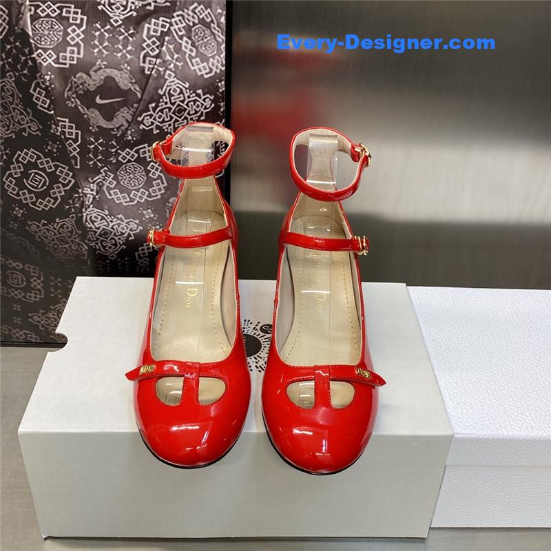 D10r retro roman style low heel doll women’s shoes