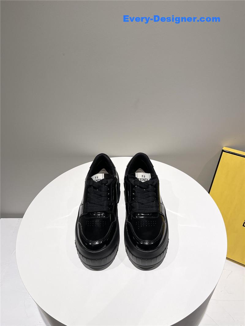 f**di platform shoes in S*per soft patent leather