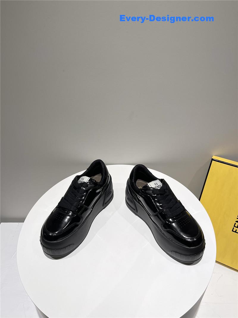 f**di platform shoes in S*per soft patent leather