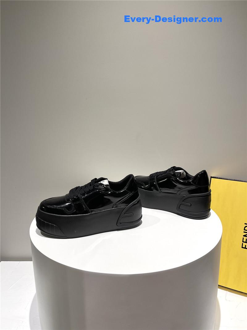 f**di platform shoes in S*per soft patent leather