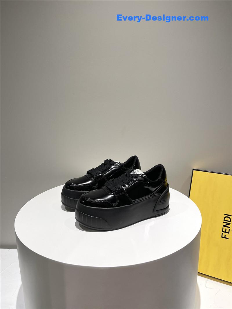 f**di platform shoes in S*per soft patent leather