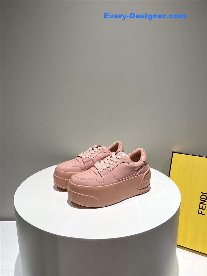 f**di platform shoes in S*per soft patent leather