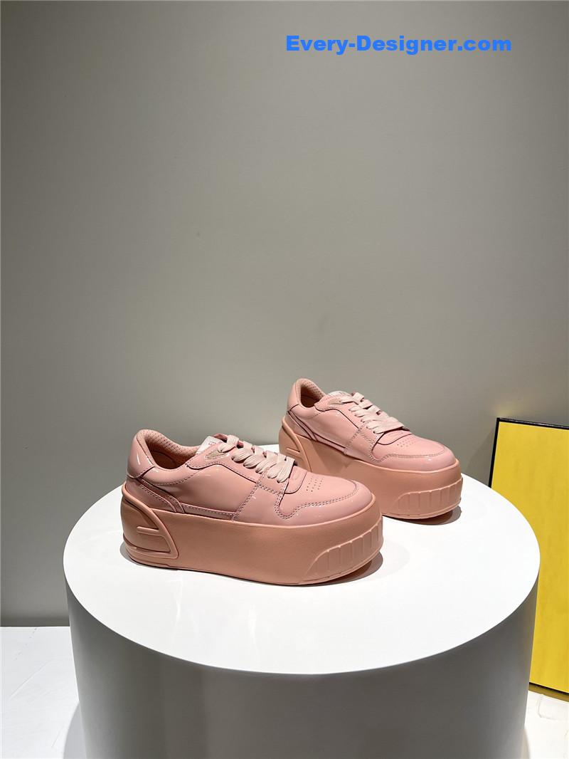 f**di platform shoes in S*per soft patent leather