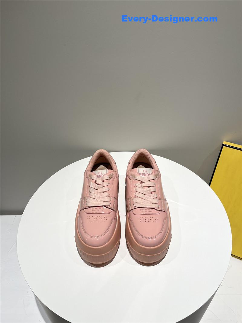 f**di platform shoes in S*per soft patent leather