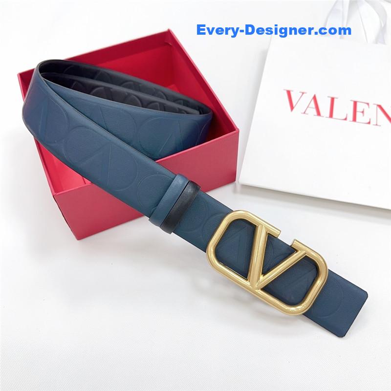 Va1e*ntin0 new double-sided top layer cowhide belt