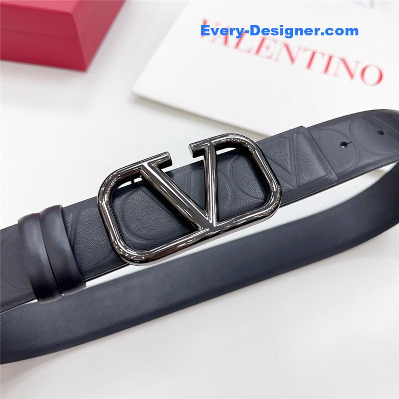 Va1e*ntin0 new double-sided top layer cowhide belt