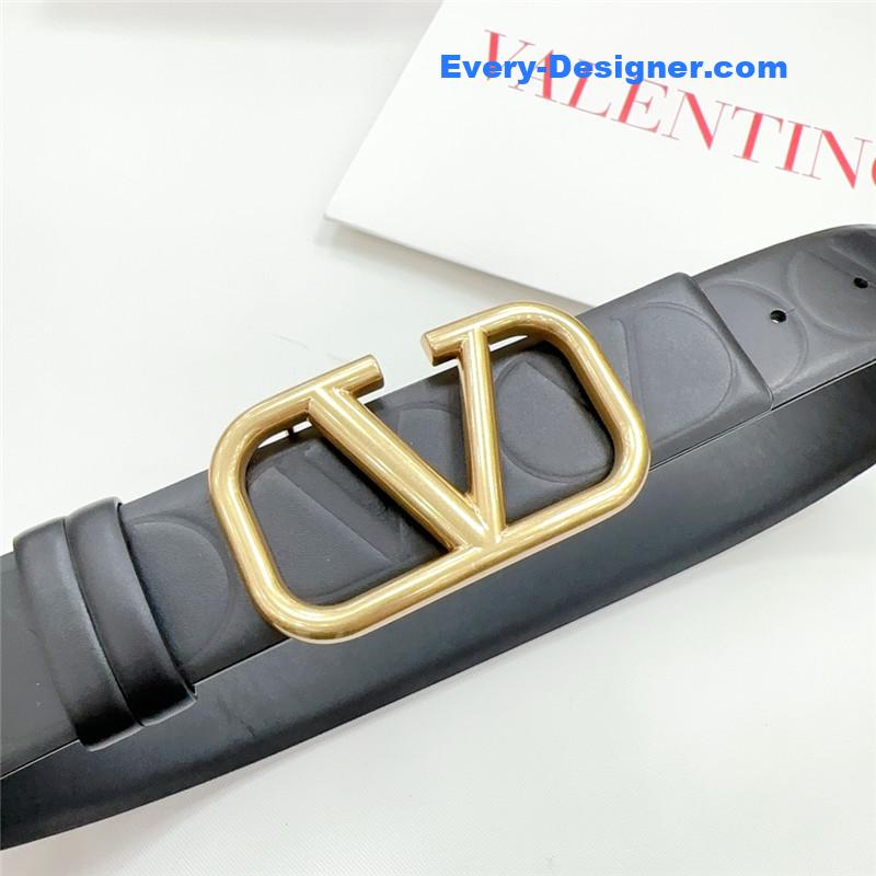 Va1e*ntin0 new double-sided top layer cowhide belt