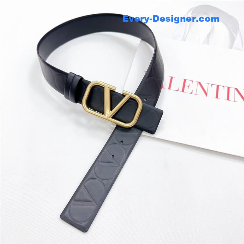 Va1e*ntin0 new double-sided top layer cowhide belt