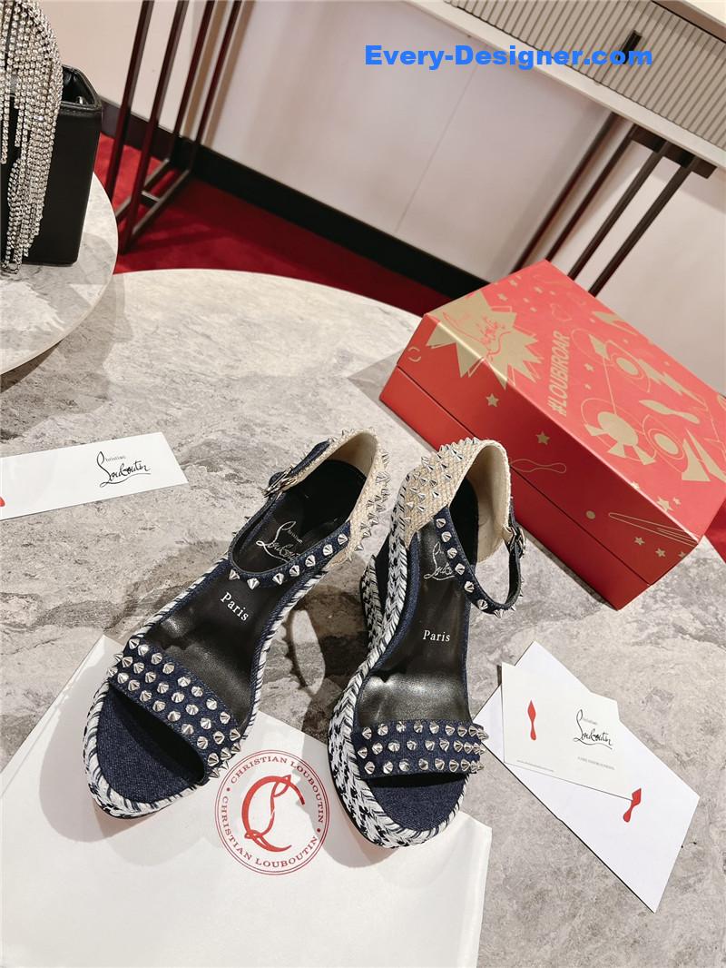 Chr1st1an louboutin mafaldina zeppa wedge sandals