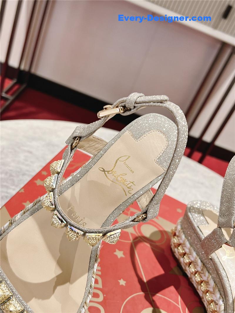 Chr1st1an louboutin wedge sandals