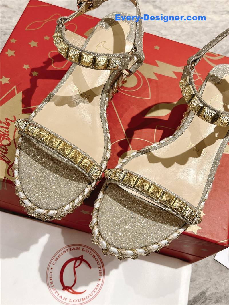 Chr1st1an louboutin wedge sandals