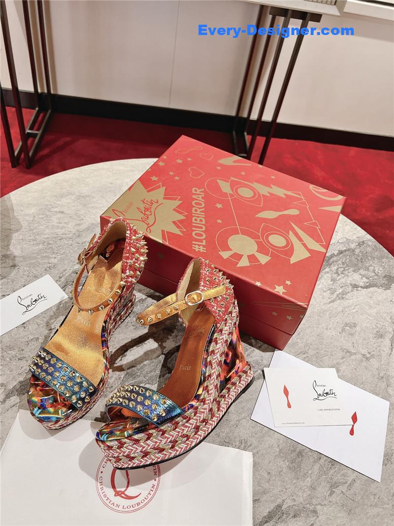 Chr1st1an louboutin mafaldina zeppa wedge sandals