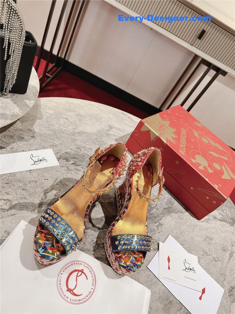 Chr1st1an louboutin mafaldina zeppa wedge sandals