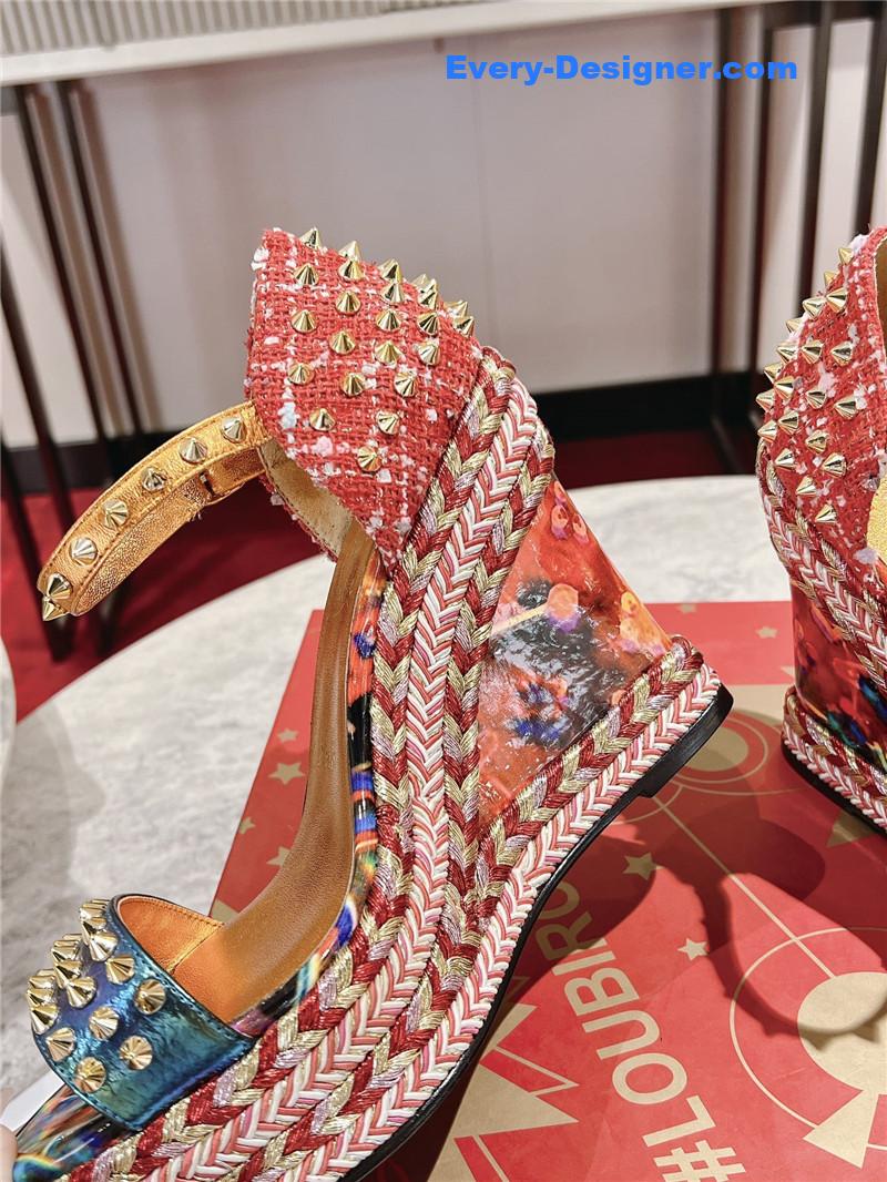 Chr1st1an louboutin mafaldina zeppa wedge sandals