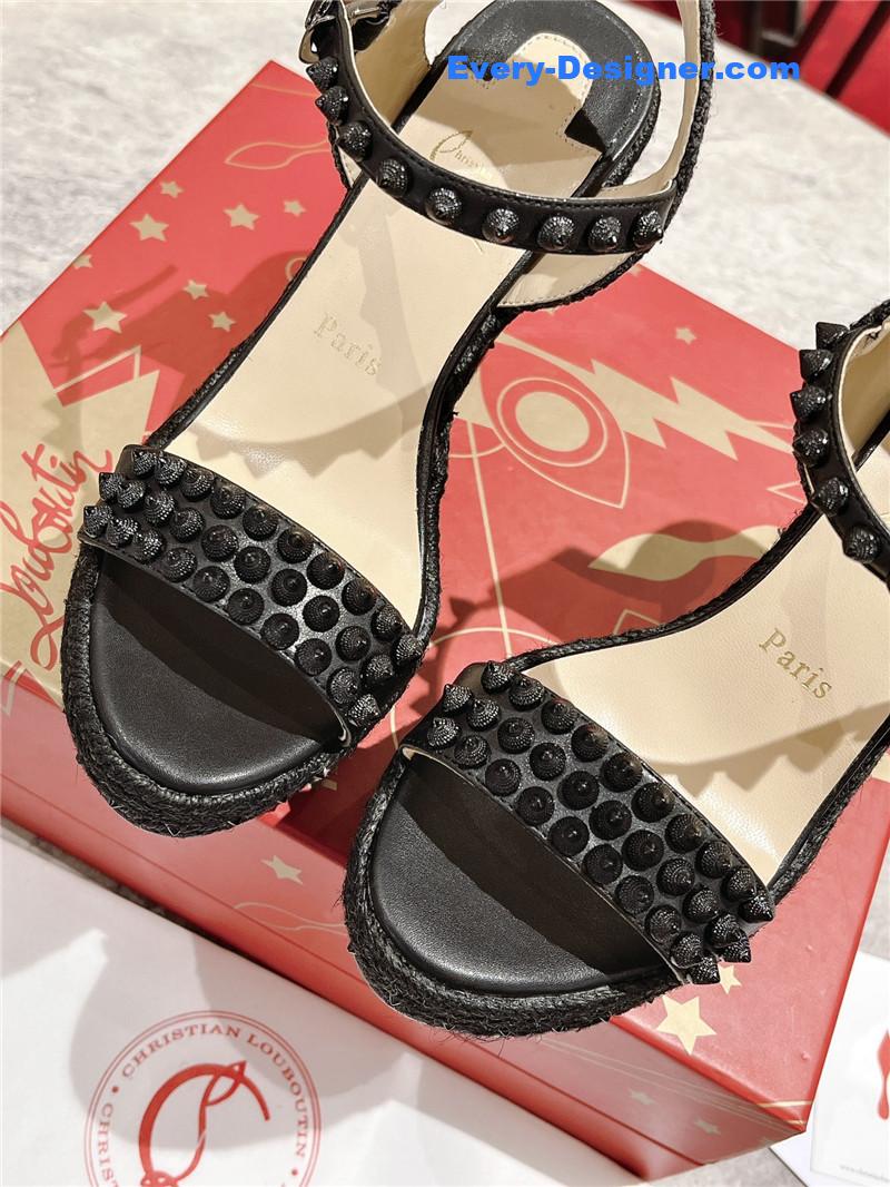 Chr1st1an louboutin mafaldina zeppa wedge sandals