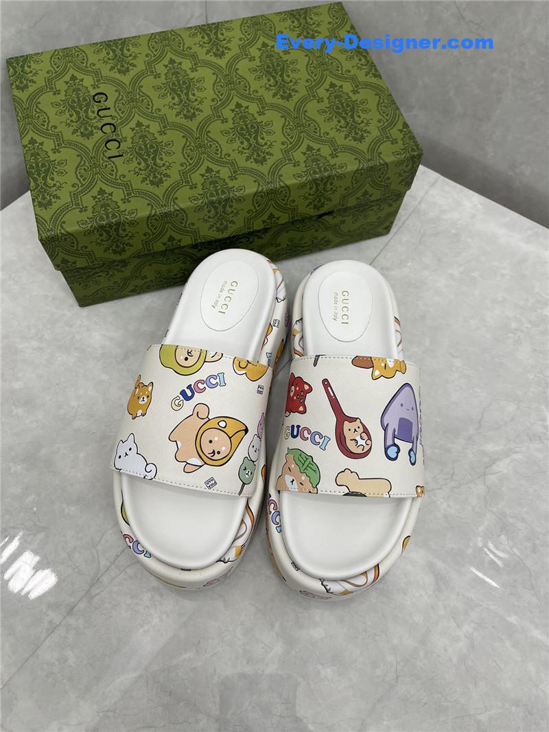 Gvc*1 new animal graffiti platform slippers